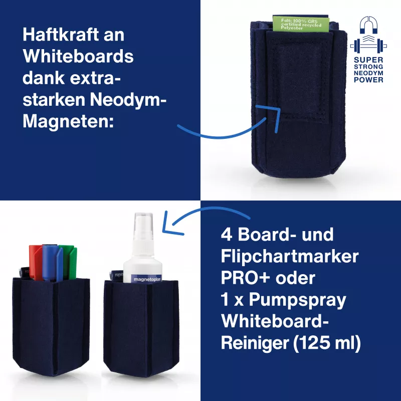 Porta-canetas magnetoplan magnetoTray small 1227614 azul (1227614)
