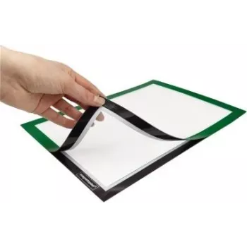 Moldura informativa magnetofix MAGNETOPLAN HOLTZ DIN A4, verde, dobrável, dupla face, autoadesiva 1131905