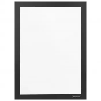 Moldura informativa magnetofix MAGNETOPLAN HOLTZ DIN A5, preta, autoadesiva, dupla face, dobrável 1132212