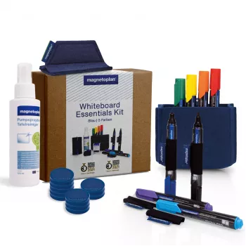 MAGNETOPLAN HOLTZ Whiteboard Essentials Kit azul - apagador e suporte magnético (1230914)