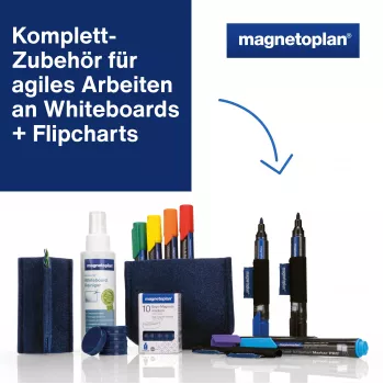 MAGNETOPLAN HOLTZ Whiteboard Essentials Kit azul - apagador e suporte magnético (1230914)
