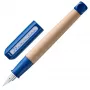 LAMY abc caneta de tinta permanente azul para crianças, pena para canhotos, pega ergonómica, parte em madeira de bordo 1216661