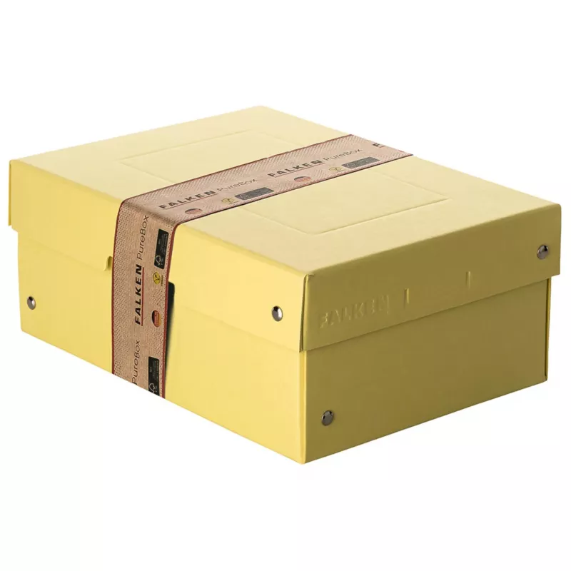 Caixa de armazenamento FALKEN PURE 1250 folhas amarelo pastel 18,0 x 25,0 x 10,0 cm, 1 unid. 22001944000F