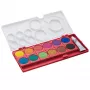 Caixa de aguarelas LAMY aquaplus, 12 cores brilhantes, estojo vermelho 1222609