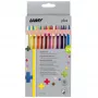 Lápis de cor triangulares LAMY plus, conjunto de 24 peças em estojo de cartão, forma triangular ergonómica, superfície mate, mina resistente à quebra 1222008