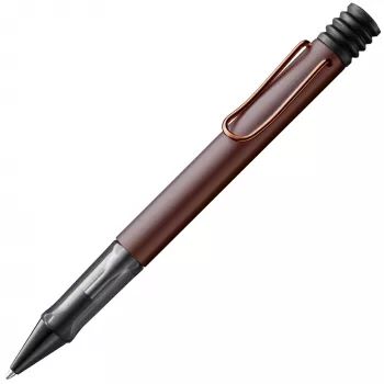 Caneta de esferográfica LAMY Lx castanho anel decorativo dourado tinta preta 1234047
