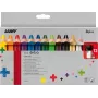 Lápis de cor LAMY 3plus conjunto de 12, minas extra grossas de 3,3 mm resistentes à quebra, zona de pega triangular ergonómica, várias cores 1223548