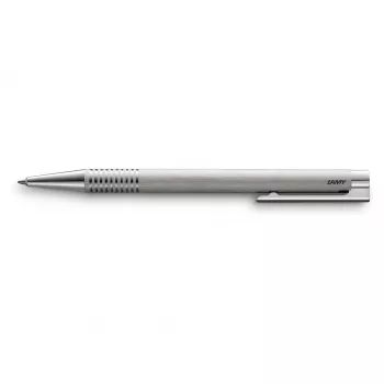 Caneta de esferográfica LAMY Logo M 206 aço inoxidável escovado azul 1205335
