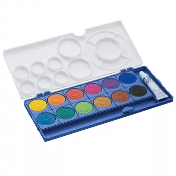 Caixa de aguarelas LAMY aquaplus, 12 cores brilhantes, estojo azul 1222610