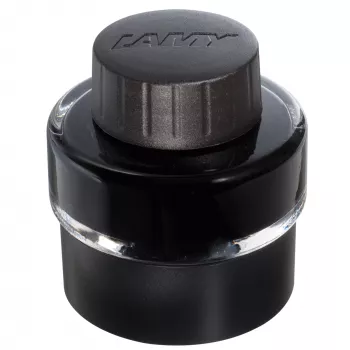 LAMY T51 frasco de tinta para caneta de tinta permanente, preto, 30 ml com reservatório de tinta integrado e suporte 1208925