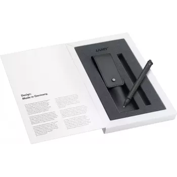 LAMY swift caneta roller conjunto de presente preto mate com estojo de couro 1238758