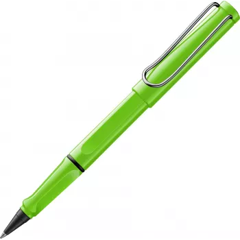 LAMY safari caneta roller verde brilhante com pega ergonómica e clipe metálico 1240192