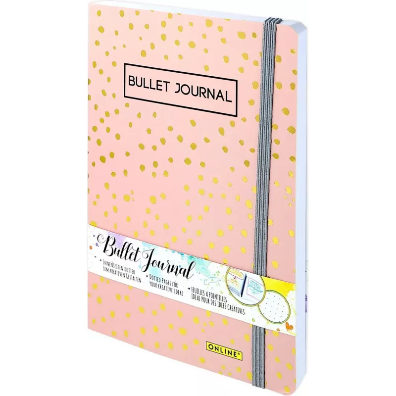 ONLINE Bullet Journal Spotlights rosa A5 pontilhado capa mole multicolor 70042