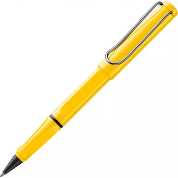 Rollerball LAMY safari amarelo brilhante com pega ergonómica e clipe metálico 1240180