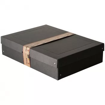 Caixa de arrumação FALKEN PURE 14,0 L preta 32 x 44 x 10 cm (1 unid.) 22001688000F