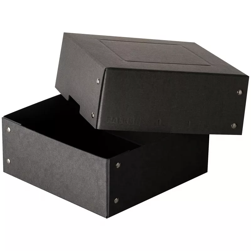 Caixa de arrumação FALKEN PURE 200x200mm para 1050 folhas, preta, 21x21x8,5 cm 22001752000F