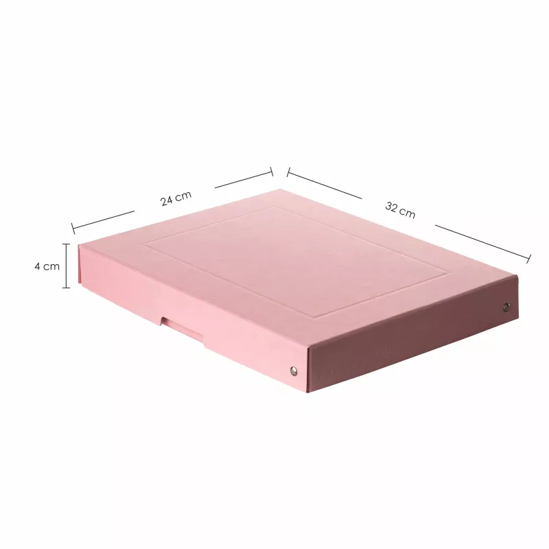 Caixa de arrumação FALKEN PURE A4 500 folhas rosa pastel 24 x 32 x 4 cm 22001880000F