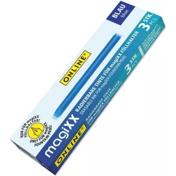 Cartuchos de tinta para caneta de tinta permanente ONLINE magiXX azul pack de 3 (17107/12)
