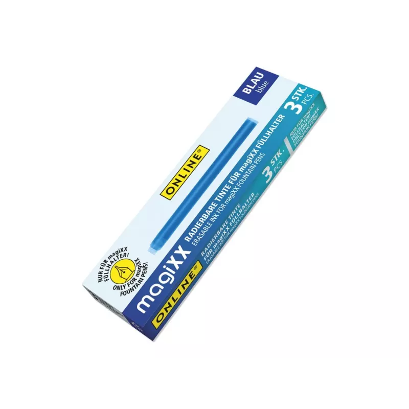 Cartuchos de tinta para caneta de tinta permanente ONLINE magiXX azul pack de 3 (17107/12)