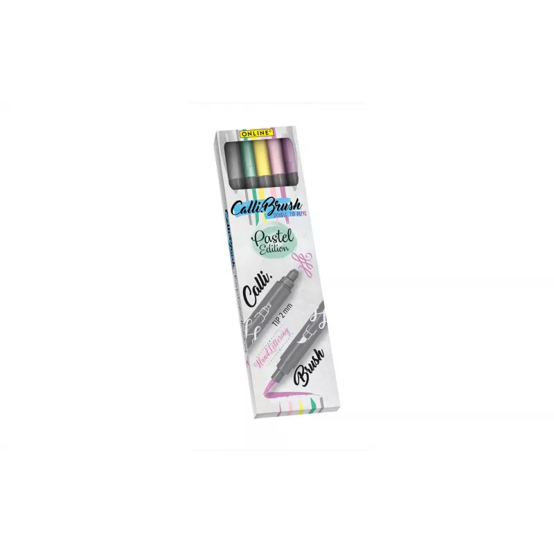 ONLINE USV 5 ONLINE® Calli.Brush Double Pastel Canetas pincel cores sortidas (19079)
