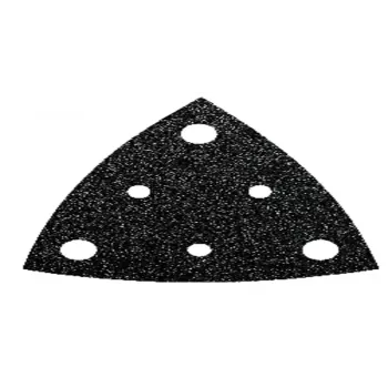 FEIN Folhas de lixa delta com velcro com furos grão 80, 80 mm canto, pack de 50 63717110015