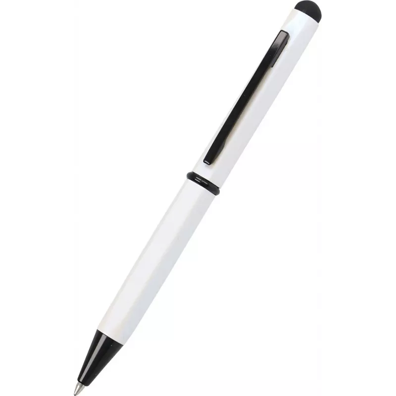 ONLINE SCHREIBGERÄTE Hexagon Stylus Esferográfica, caixa branca, tinta azul, stylus capacitivo, mecanismo rotativo, alumínio, 1 unid. (21031/3D)