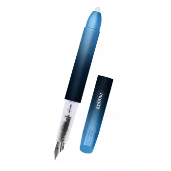 ONLINE Schreiberäte magiXX Deep Ocean Caneta de tinta permanente, aparo médio, azul, conjunto com 2 cartuchos (55104/3D)