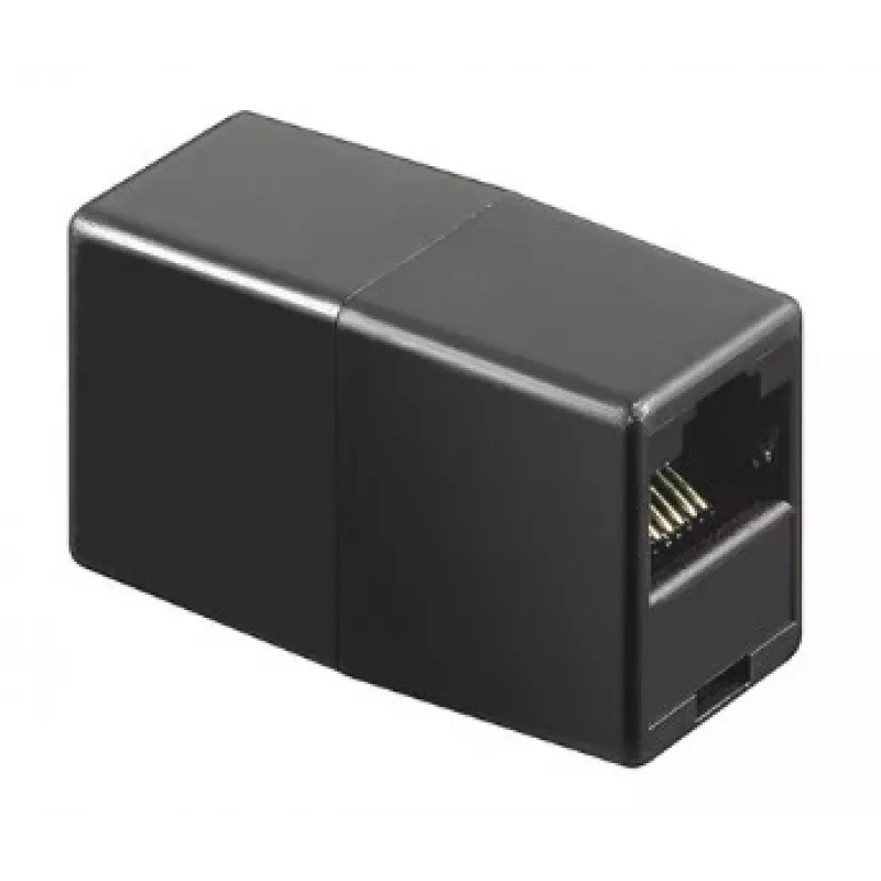 GoodConnections Alcasa MOD8-GC Conector fêmea RJ45 blindado, Cat.6, fêmea para fêmea, preto