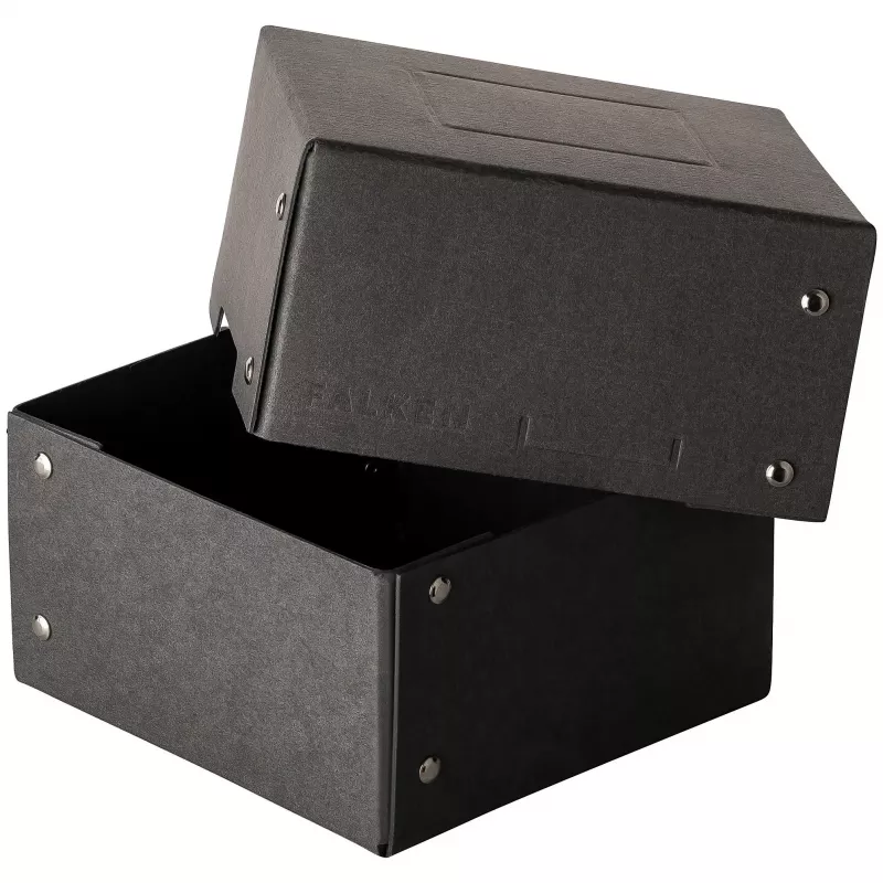 FALKEN PURE caixa de armazenamento 150x150mm 1050 folhas preta 16,0 x 16,0 x 8,5 cm, 1 unid. (22001744000F)