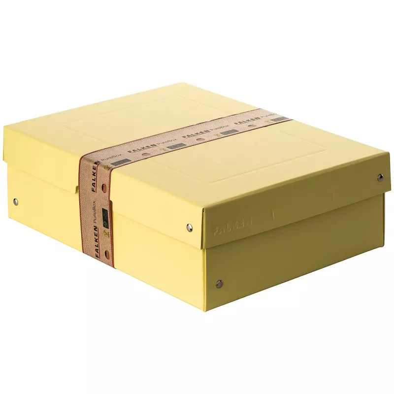 FALKEN PURE caixa de armazenamento de documentos 1250 folhas amarelo pastel 24,0 x 32,0 x 10,0 cm, 1 unid. 22001936000F