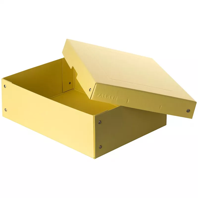 FALKEN PURE caixa de armazenamento de documentos 1250 folhas amarelo pastel 24,0 x 32,0 x 10,0 cm, 1 unid. 22001936000F