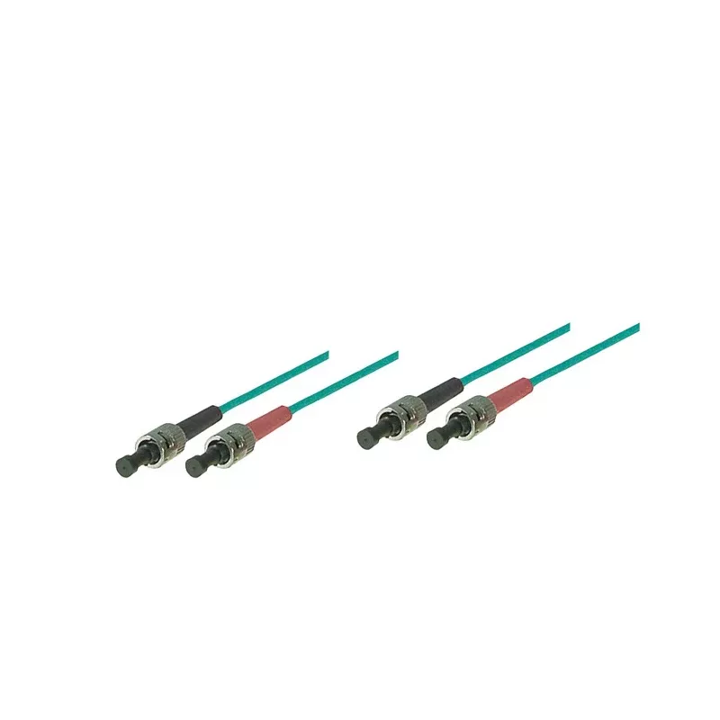 GoodConnections LW-815ST3 OM3 Cabo patch de fibra ótica multimodo duplex, ST/ST, 50/125, 15 m
