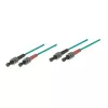 GoodConnections LW-815ST3 OM3 Cabo patch de fibra ótica multimodo duplex, ST/ST, 50/125, 15 m