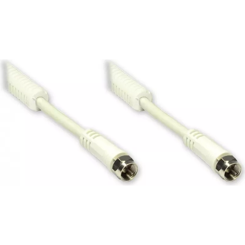 GoodConnections cabo coaxial F-Type a F-Type com núcleo de ferrite, 100% blindado, 2,5 m, branco (S-FP25W)