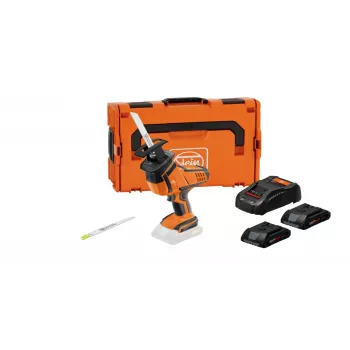 FEIN ASAS 18-21 K AS conjunto de serra sabre sem fio 18 V 4 Ah com 2 baterias, carregador e mala 71330162000