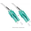 Cabo de rede de fibra ótica OM3 duplex multimodo LC/LC Uniboot LSZH aqua 15m (LW-U815LC3)