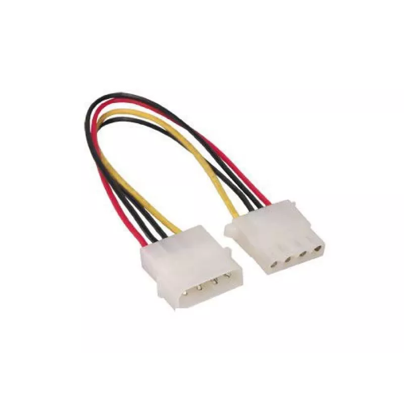 Cabo de extensão de alimentação GoodConnections 5,25 polegadas 4-Pin Molex, interno, 20cm (5021-4VL)