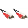 Cabo de áudio estéreo RCA GoodConnections, 2x ficha RCA macho para 2x ficha RCA macho, 1,5 m, preto 5901-D