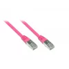 Cabo de rede GoodConnections RNS com proteção de lingueta, Cat. 5e, SF/UTP, PVC, 100 MHz, magenta, 7,5 m (855M-075)