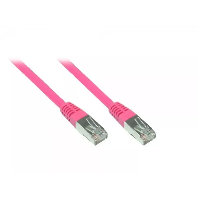 Cabo de rede GoodConnections RNS com proteção de lingueta, Cat. 5e, SF/UTP, PVC, 100 MHz, magenta, 7,5 m (855M-075)