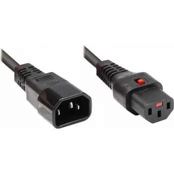 Cabo de extensão de alimentação GoodConnections Alcasa C14/C13 1m preto 10A 250V 1600-IEC10
