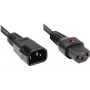 Good Connections Alcasa 1600-IEC10 cabo de alimentação C14 para C13, macho/fêmea, reto, 1 m, preto