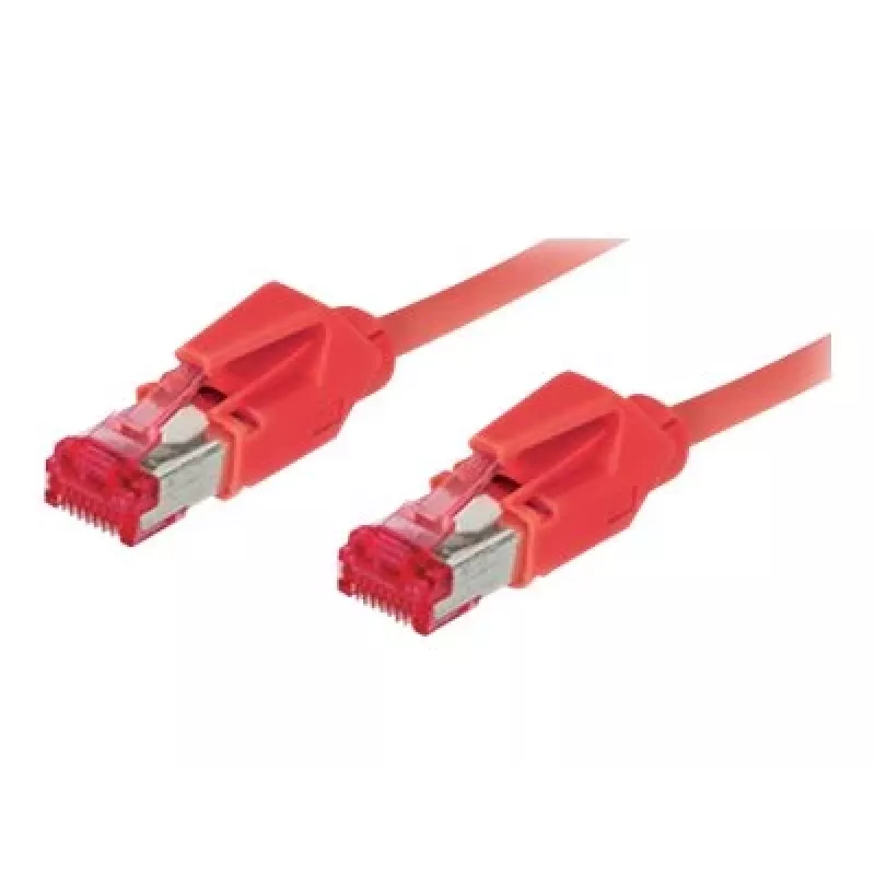 Cabo de rede GoodConnections Cat.6 S/FTP PiMF sem halogéneos, fichas Hirose, vermelho, 1m 8066-101R