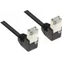 Cabo de rede Good Connections Cat 5e F/UTP, 3m, preto, fichas RJ45 angulares 90° para baixo 805S-030WI