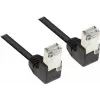 Cabo de rede Good Connections Cat 5e F/UTP, 3m, preto, fichas RJ45 angulares 90° para baixo 805S-030WI