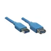 Cabo de extensão USB 3.0 GoodConnections ficha A macho para conector fêmea A, azul, 1 m (2711-B01)