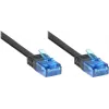 Cabo de rede plano GoodConnections Cat. 6a U/UTP, 500 MHz, preto, 1 m 8060-HF015S