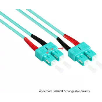 Cabo de rede de fibra ótica GoodConnections LW-810SC3 OM3 duplex multimodo, SC/SC, 50/125, 10 m