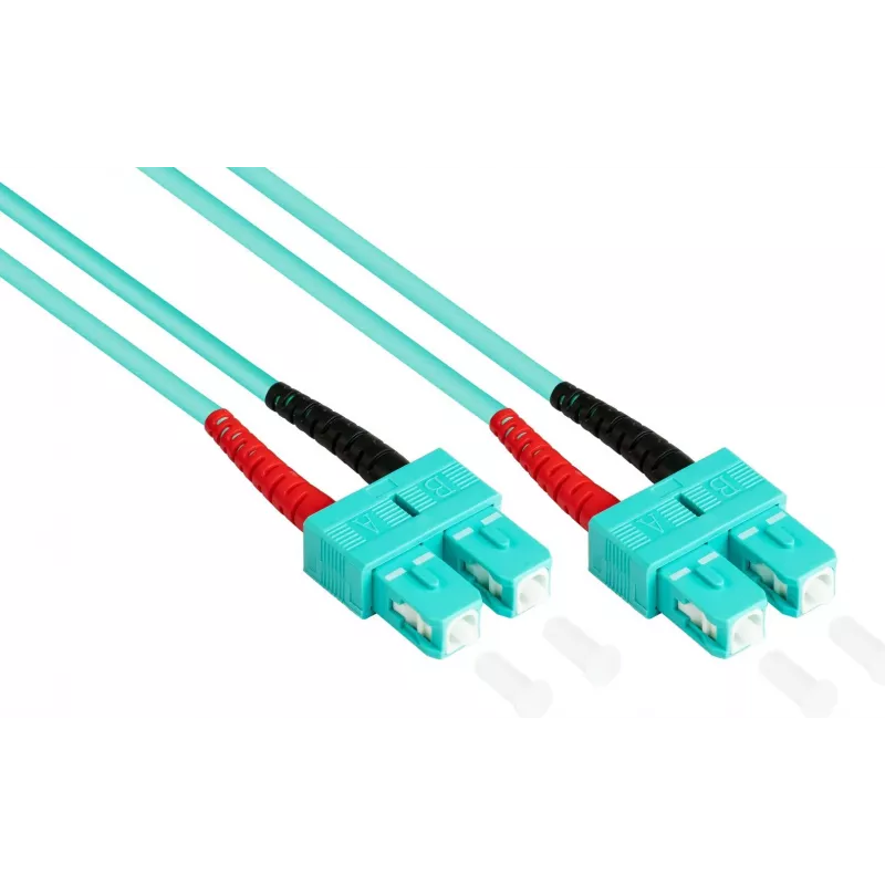 GoodConnections LW-810SC3 OM3 Cabo patch de fibra ótica multimodo duplex, SC/SC, 50/125, 10 m