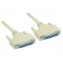 Cabo null modem GoodConnections, conector fêmea DB25 para conector fêmea DB25, 3m, niquelado, blindagem dupla, preto 4030-3